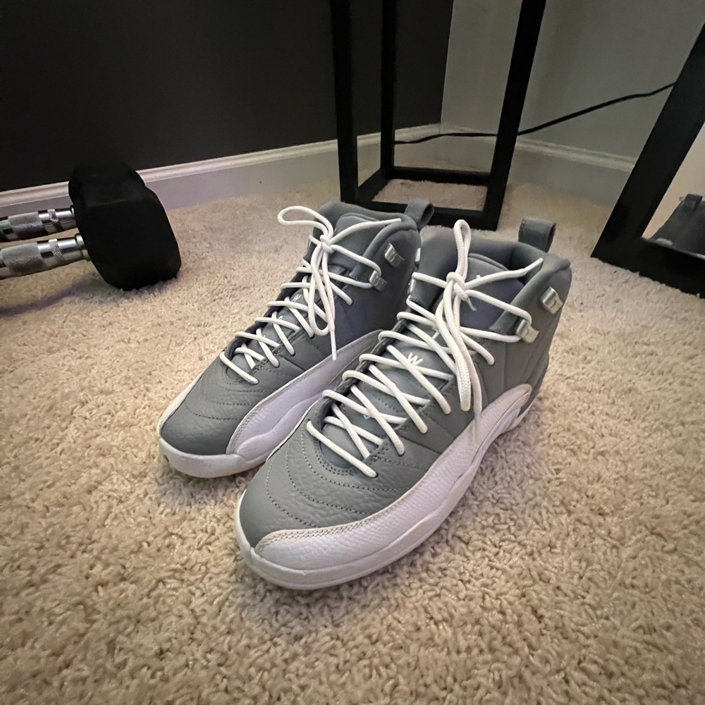 Kids Jordan 12 Cool Grey